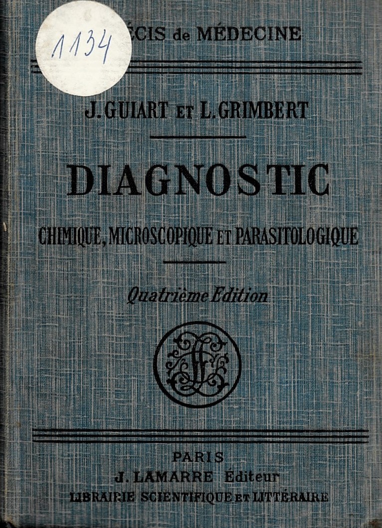  Precis de diagnostic Chimique, Microscopique et Parasitologique