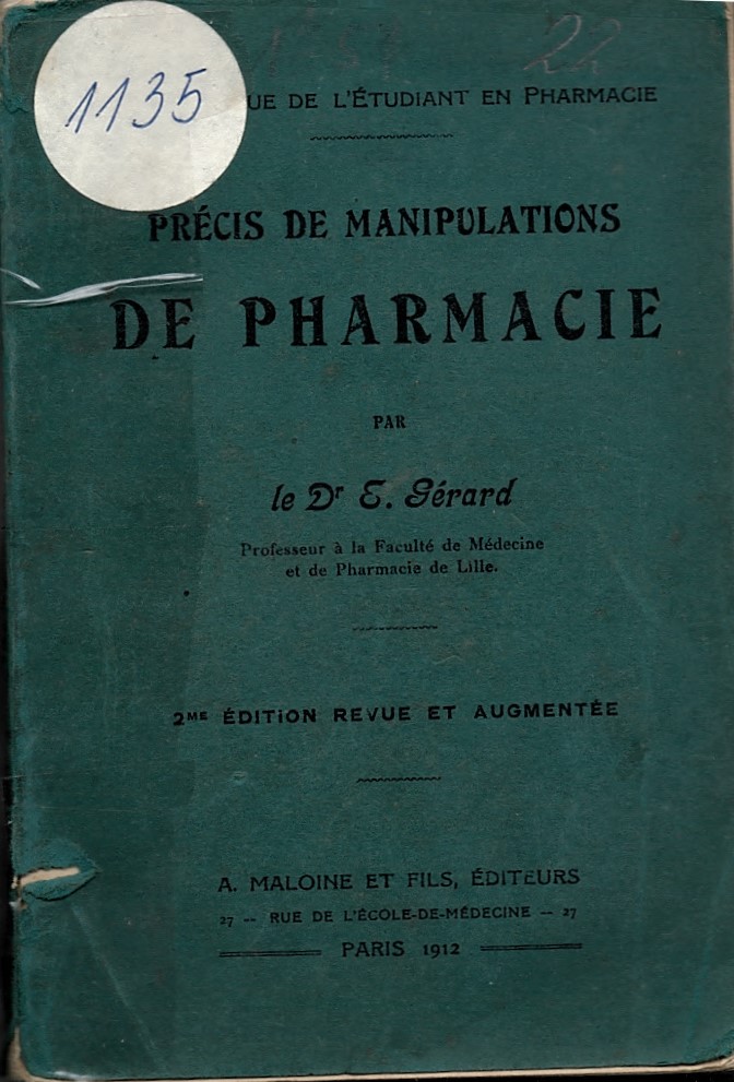  Precis de manipulations de pharmacie