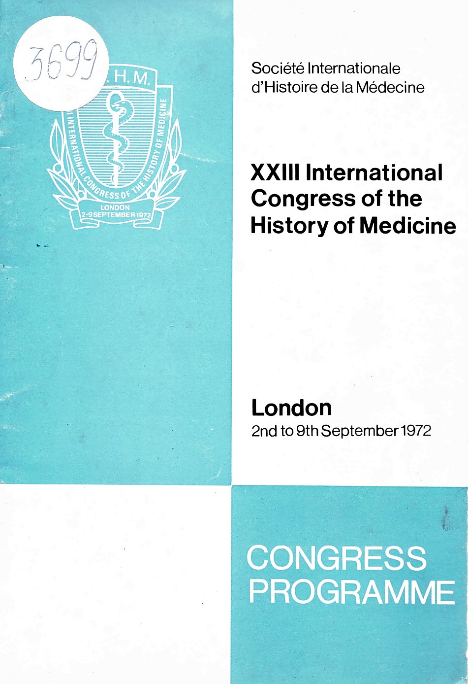  Proceedings of the XXIII international congres of the historye of medicine, London, vol. II