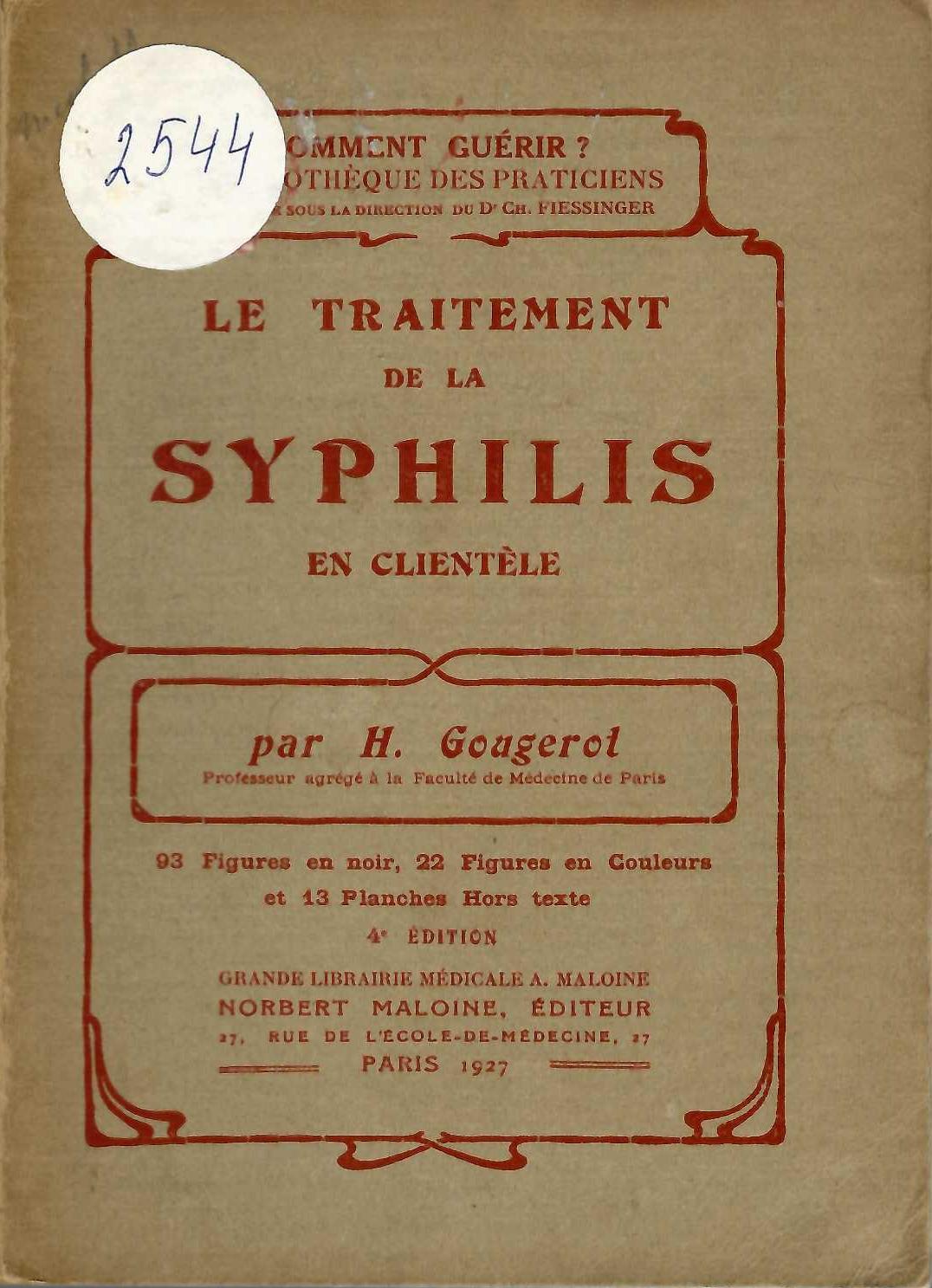  Le traitement de la syphilis en clientele