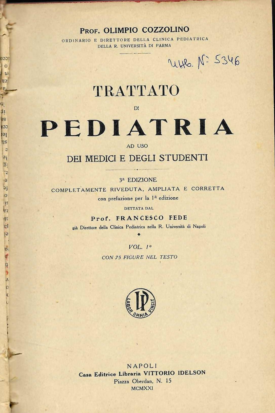  Trattato di Pediatria