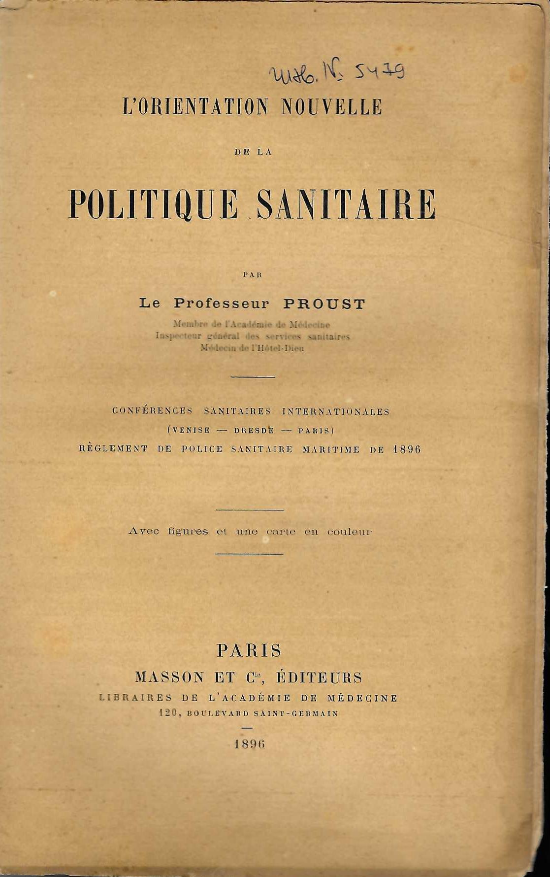   L'orientation nouvelle de la politique sanitaire