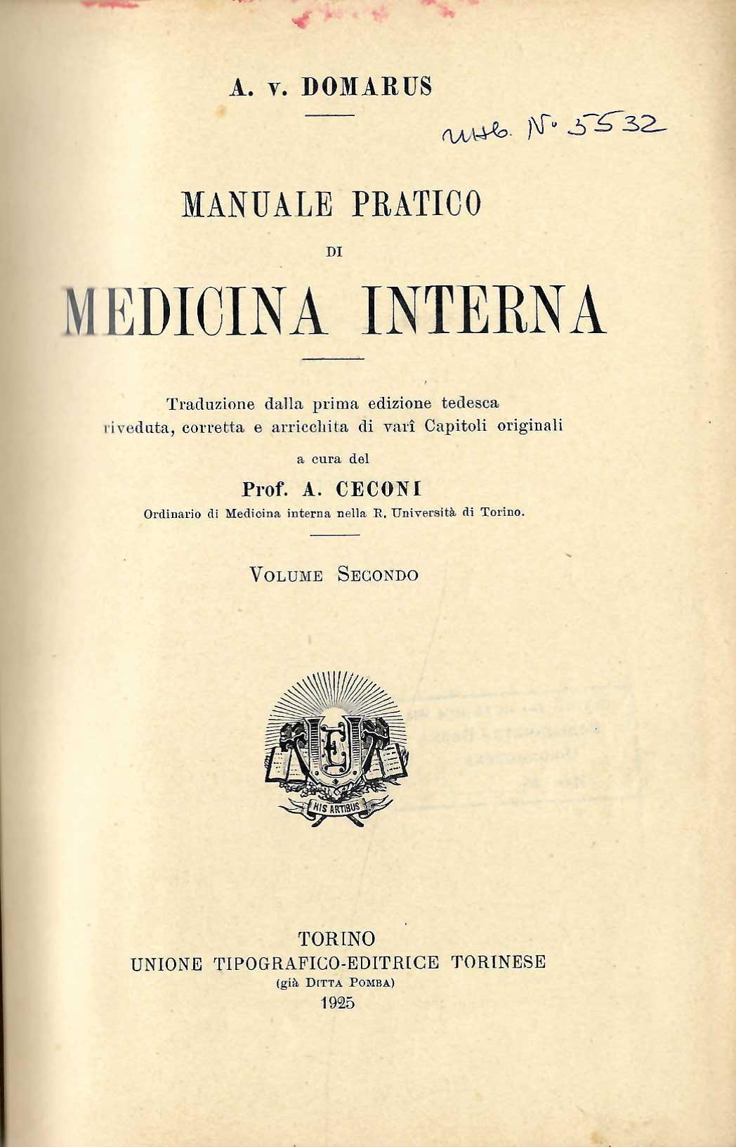  Manuale pratico di medicina interna, vol. 2