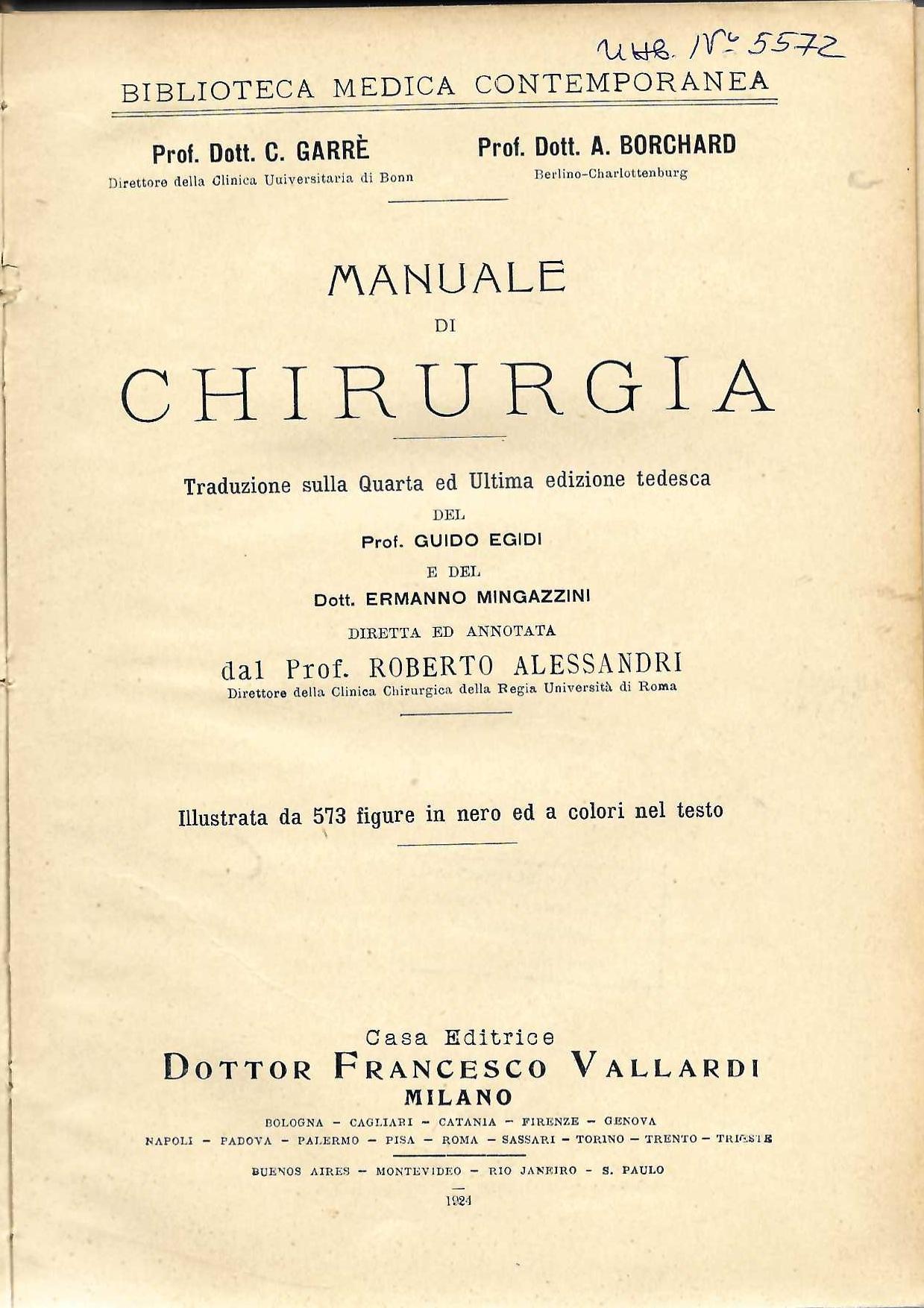  Manuale di chirurgia
