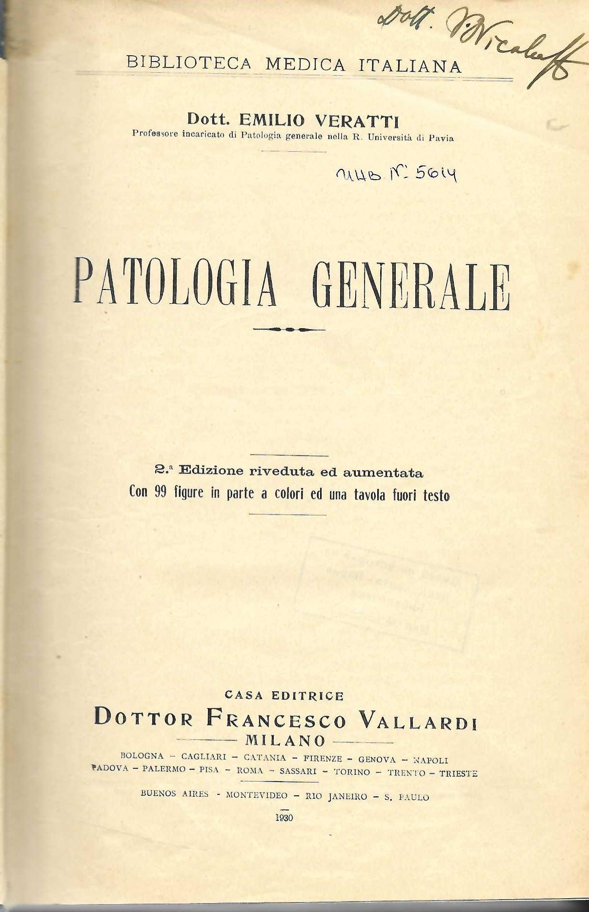  Patologia generale