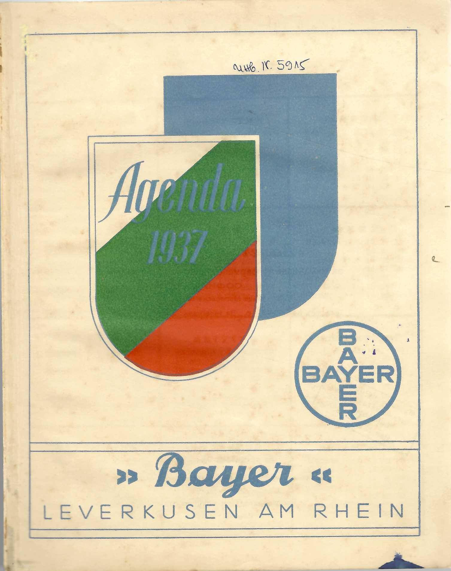  Лекарски дневникъ за 1937 г. на Bayer